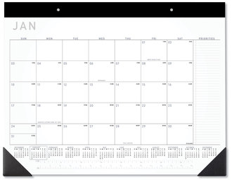 AT-A-GLANCE® Contemporary Monthly Desk Pad 22 x 17, White Sheets, Black Binding/Corners,12-Month (Jan to Dec): 2026
