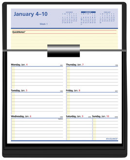 AT-A-GLANCE® Flip-A-Week® Desk Calendar Refill with QuickNotes® 7 x 6, White Sheets, 12-Month (Jan to Dec): 2026