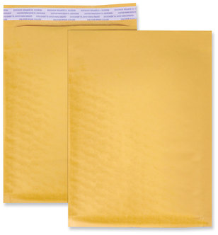 Universal® Peel Seal Strip Cushioned Mailer #00, Extension Flap, Self-Adhesive Closure, 5 x 10, 25/Carton