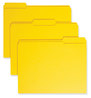 A Picture of product SMD-12934 Smead™ Reinforced Top Tab Colored File Folders 1/3-Cut Tabs: Assorted, Letter Size, 0.75" Expansion, Yellow, 100/Box