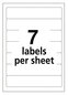 A Picture of product AVE-05209 Avery® Printable 4" x 6" - Permanent File Folder Labels 0.69 3.44, White, 7/Sheet, 36 Sheets/Pack, (5209)