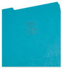 A Picture of product SMD-13143 Smead™ Colored File Folders 1/3-Cut Tabs: Assorted, Letter Size, 0.75" Expansion, Teal, 100/Box