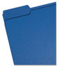 A Picture of product SMD-13193 Smead™ Colored File Folders 1/3-Cut Tabs: Assorted, Letter Size, 0.75" Expansion, Navy Blue, 100/Box