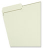 A Picture of product SMD-13230 Smead™ Expanding Recycled Heavy Pressboard Folders 1/3-Cut Tabs: Assorted, Letter Size, 1" Expansion, Gray-Green, 25/Box