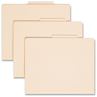 Smead™ Manila Four- and Six-Section Top Tab Classification Folders Four-Section 2" Expansion, 1 Divider, 4 Fasteners, Letter Size, 10/Box
