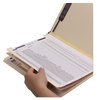 A Picture of product SMD-14010 Smead™ SuperTab® Colored Classification Folders with SafeSHIELD® Coated Fastener Technology Six Fasteners, 2" Expansion, 2 Dividers, Letter Size, Dark Blue, 10/Box