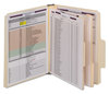 A Picture of product SMD-14010 Smead™ SuperTab® Colored Classification Folders with SafeSHIELD® Coated Fastener Technology Six Fasteners, 2" Expansion, 2 Dividers, Letter Size, Dark Blue, 10/Box