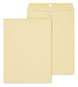 A Picture of product UNV-41907 Universal® Kraft Clasp Envelope #10 1/2, Square Flap, Clasp/Gummed Closure, 9 x 12, Brown 100/Box