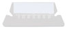 A Picture of product UNV-42215 Universal® Hanging File Folder Plastic Index Tabs 1/5-Cut, Clear, 2.25" Wide, 25/Pack
