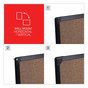 A Picture of product UNV-43021 Universal® Tech Cork Board 24 x 18, Brown Surface, Black Aluminum Frame