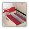 A Picture of product SMD-14061 Smead™ 100% Recycled Pressboard Classification Folders 2" Expansion, 2 Dividers, 6 Fasteners, Letter Size, Bright Red, 10/Box
