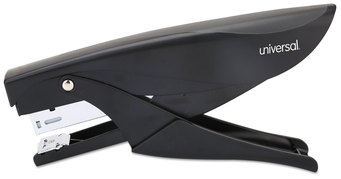 Universal® Deluxe Plier Stapler 20-Sheet Capacity, 0.25" Staples, 1.75" Throat, Black