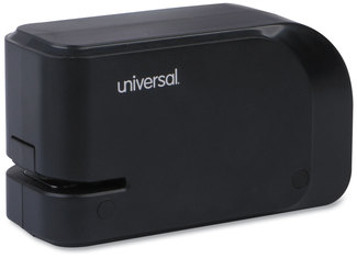 Universal® Electric Stapler with Staple Channel Release Button Half-Strip 20-Sheet Capacity, Black