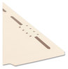 A Picture of product SMD-14537 Smead™ Top Tab Fastener Folders 1/3-Cut Tabs: Assorted, 0.75" Expansion, 2 Fasteners, Letter Size, Manila Exterior, 50/Box