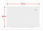 A Picture of product UNV-43204 Universal® Frameless Magnetic Glass Marker Board 72 x 48, White Surface