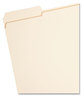 A Picture of product SMD-14595 Smead™ Top Tab Manila Expansion Fastener Folders 1.5" 2 Fasteners, Letter Size, Exterior, 50/Box