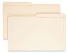 A Picture of product SMD-15326 Smead™ Reinforced Tab Manila File Folder Folders, 1/2-Cut Tabs: Assorted, Legal Size, 0.75" Expansion, 11-pt 100/Box