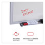 A Picture of product UNV-43627 Universal® Deluxe Melamine Dry Erase Board 96 x 48, White Surface, Silver Anodized Aluminum Frame