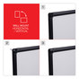 A Picture of product UNV-43629 Universal® Design Series Deluxe Dry Erase Board 48 x 36, White Surface, Black Anodized Aluminum Frame