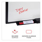 A Picture of product UNV-43630 Universal® Design Series Deluxe Dry Erase Board 24 x 18, White Surface, Black Anodized Aluminum Frame