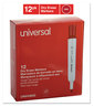 A Picture of product UNV-43652 Universal™ Dry Erase Marker Broad Chisel Tip, Red, Dozen