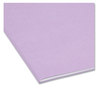 A Picture of product SMD-17434 Smead™ Reinforced Top Tab Colored File Folders 1/3-Cut Tabs: Assorted, Legal Size, 0.75" Expansion, Lavender, 100/Box