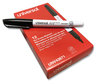 A Picture of product UNV-43671 Universal™ Pen Style Dry Erase Marker Fine Bullet Tip, Black, Dozen