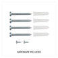 A Picture of product UNV-43722 Universal® Modern Melamine Dry Erase Board with Aluminum Frame 24 x 18, White Surface