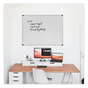 A Picture of product UNV-43724 Universal® Modern Melamine Dry Erase Board with Aluminum Frame 48 x 36, White Surface