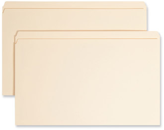 Smead™ Top Tab Fastener Folders Straight Tabs, 0.75" Expansion, 1 Legal Size, Manila Exterior, 50/Box