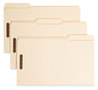 A Picture of product SMD-19537 Smead™ Top Tab Fastener Folders 1/3-Cut Tabs: Assorted, 0.75" Expansion, 2 Fasteners, Legal Size, Manila Exterior, 50/Box