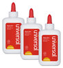 A Picture of product UNV-46064 Universal® Washable White Glue 4 oz, Dries Clear, 3/Pack