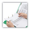 A Picture of product SMD-26837 Smead™ Colored End Tab Classification Folders with Dividers 2" Expansion, 2 6 Fasteners, Letter Size, Green, 10/Box