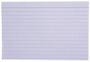 Universal® Recycled Index Strong 2 Pt. Stock Cards Ruled 4 x 6, White, 100/Pack