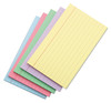 A Picture of product UNV-47236 Universal® Recycled Index Strong 2 Pt. Stock Cards Ruled, 4 x 6, Assorted, 100/Pack