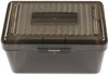 A Picture of product UNV-47286 Universal® Plastic Index Card Boxes Holds 300 3 x 5 Cards, 5.63 3.25 3.75, Translucent Black