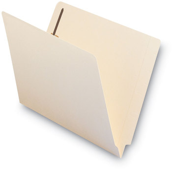 Smead™ Manila End Tab Fastener Folders with Reinforced Tabs Straight 14-pt 2 Fasteners, Letter Size, Exterior, 50/Box