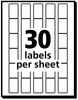 A Picture of product AVE-05424 Avery® Removable Multi-Use Labels Handwrite Only, 0.63 x 0.88, White, 30/Sheet, 35 Sheets/Pack, (5424)