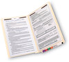 A Picture of product SMD-37115 Smead™ Manila End Tab Fastener Folders with Reinforced Tabs Straight 11-pt 2 Fasteners, Legal Size, Exterior, 50/Box
