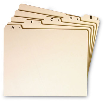 Smead™ Alphabetic Top Tab Indexed File Guide Set 1/5-Cut A to Z, 8.5 x 11, Manila, 25/Set