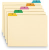 A Picture of product SMD-50180 Smead™ Alphabetic Top Tab Indexed File Guide Set 1/5-Cut A to Z, 8.5 x 11, Manila, 25/Set