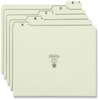 A Picture of product SMD-50376 Smead™ Alphabetic Top Tab Indexed File Guide Set 1/5-Cut A to Z, 8.5 x 11, Green, 25/Set