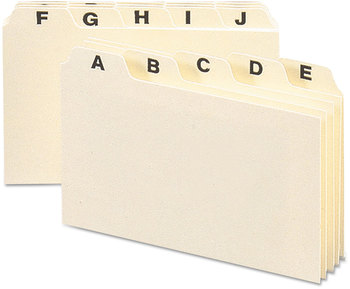 Smead™ Manila Card Guides 1/5-Cut Top Tab, A to Z, 4 x 6, 25/Set
