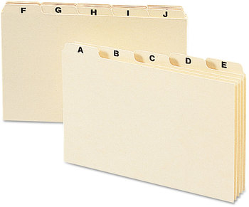 Smead™ Manila Card Guides 1/5-Cut Top Tab, A to Z, 5 x 8, 25/Set