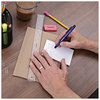 A Picture of product UNV-55106 Universal® Pen-Style Retractable Eraser For Pencil Marks, White Assorted Barrel Colors, 6/Pack