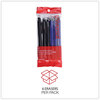 A Picture of product UNV-55106 Universal® Pen-Style Retractable Eraser For Pencil Marks, White Assorted Barrel Colors, 6/Pack