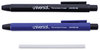 A Picture of product UNV-55106 Universal® Pen-Style Retractable Eraser For Pencil Marks, White Assorted Barrel Colors, 6/Pack