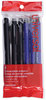 A Picture of product UNV-55106 Universal® Pen-Style Retractable Eraser For Pencil Marks, White Assorted Barrel Colors, 6/Pack