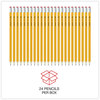 A Picture of product UNV-55401 Universal™ #2 Pre-Sharpened Woodcase Pencil HB (#2), Black Lead, Yellow Barrel, 24/Pack