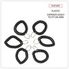 A Picture of product UNV-56050 Universal® Wrist Coil Plus Key Ring Plastic, Black, 6/Pack